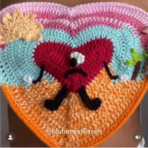 Bad Bunny crochet halter cropped tube top